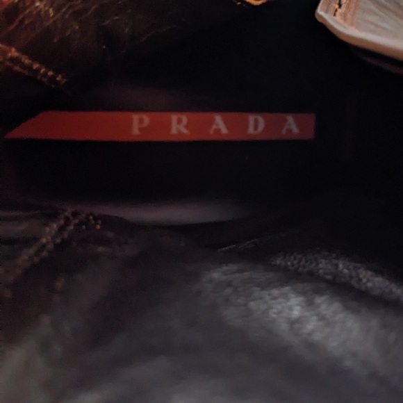 90s Prada Vibram sole Black Leather Chunky Platform Ankle Boot - Picture 11 of 11